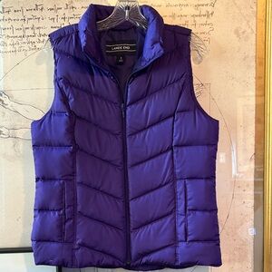 Lands' End Women's Vibrant Purple Quilted Vest